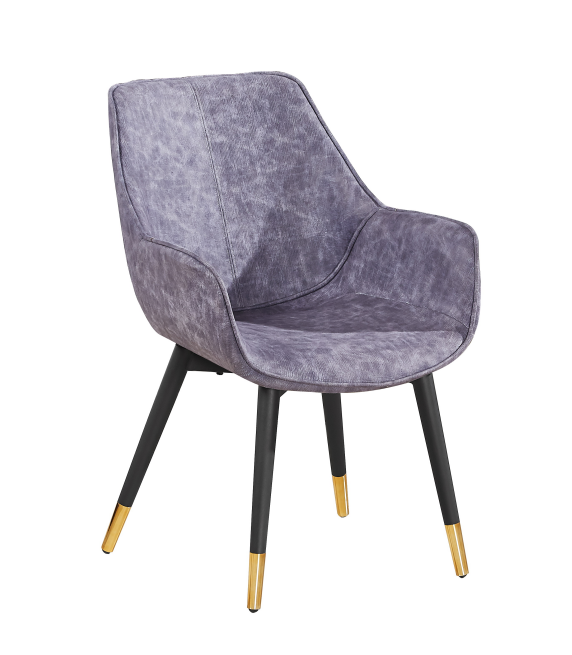 fashion modern arm chair with fabric covering metall legs with gold pipe feet