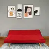 LV3307 Red Fabric Double Sofa Bed