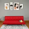 LV3307 Red Fabric Double Sofa Bed