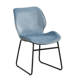 leisure metal frame velvet covering dining chair