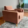 LV4167 Pink Fabric Two-seater Sofa