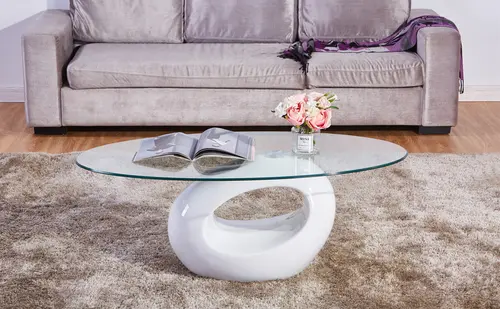 Elegant Round Glass Coffee Table