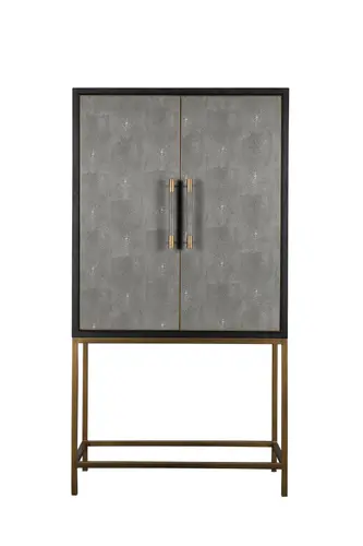 Classic Shagreen bar cabinet Elegant bar cabinet with  2 doors. Cool sidebaord with drawers.