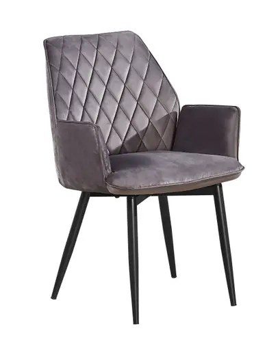 Velvet leisure chair with arm dining room chair
