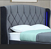 1513-1G Ottoman bed with flash Led and rhombus design