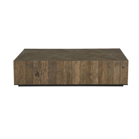 rectangle coffee table with tough feeling. Old/recycled oak wood in herringbone pattern.