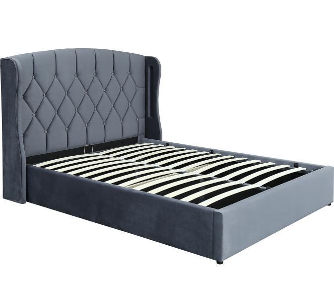 1513-1G Ottoman bed with flash Led and rhombus design