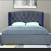 1513-1G Ottoman bed with flash Led and rhombus design