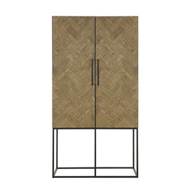 cabinet with tough feeling. Old/recycled oak wood in herringbone pattern.