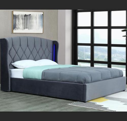 1513-1G Ottoman bed with flash Led and rhombus design