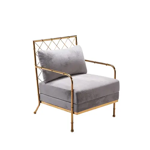 Contemporary Furniture Fabric Golden Fence Mesh Leisure Chair For Living Room