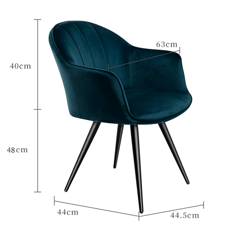 C-985 Modern Blue Fabric Dining chair