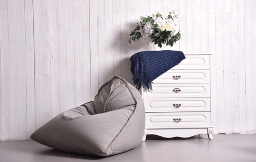 Hand-sewn triangular chair