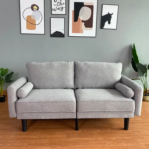 LV4148 Modern Minimalist Grey Fabric Sofa Bed