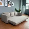 LV3377 Minimalist Grey Fabric Big Sofa Bed