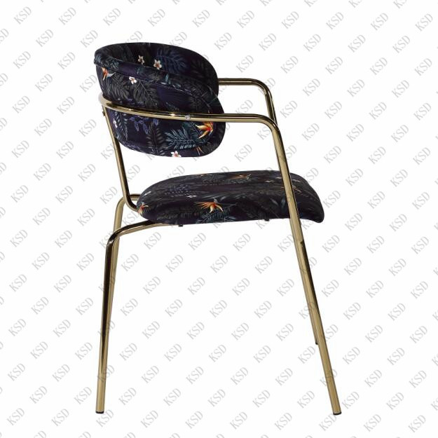 Modern Printed Fabric Dining Chair