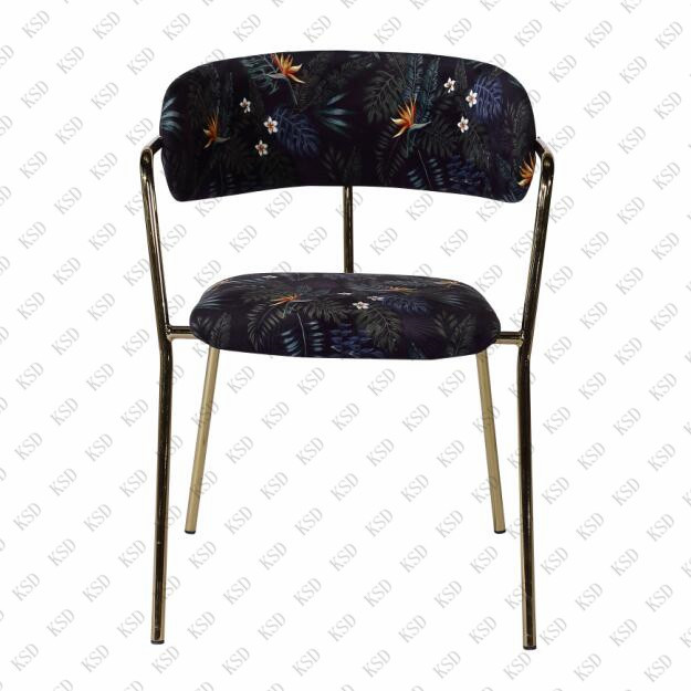 Modern Printed Fabric Dining Chair