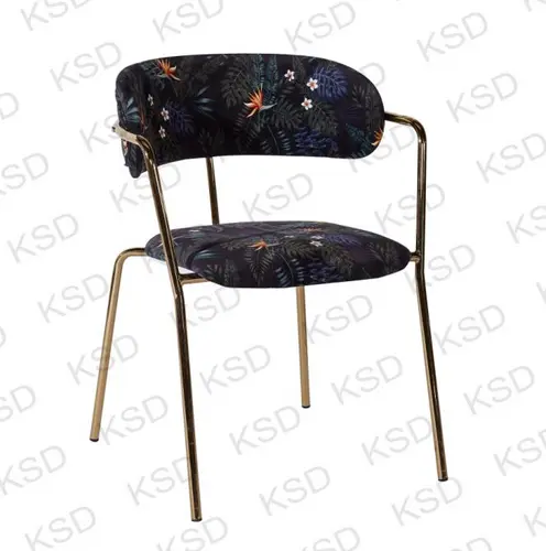 Modern Printed Fabric Dining Chair