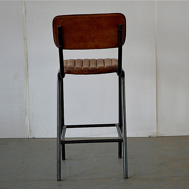 NC0213 iron leather bar stool