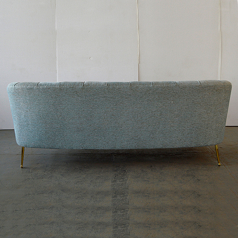 NC0337 Light blue fabric sofa for three