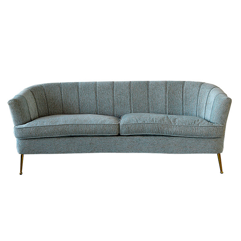 NC0337 Light blue fabric sofa for three