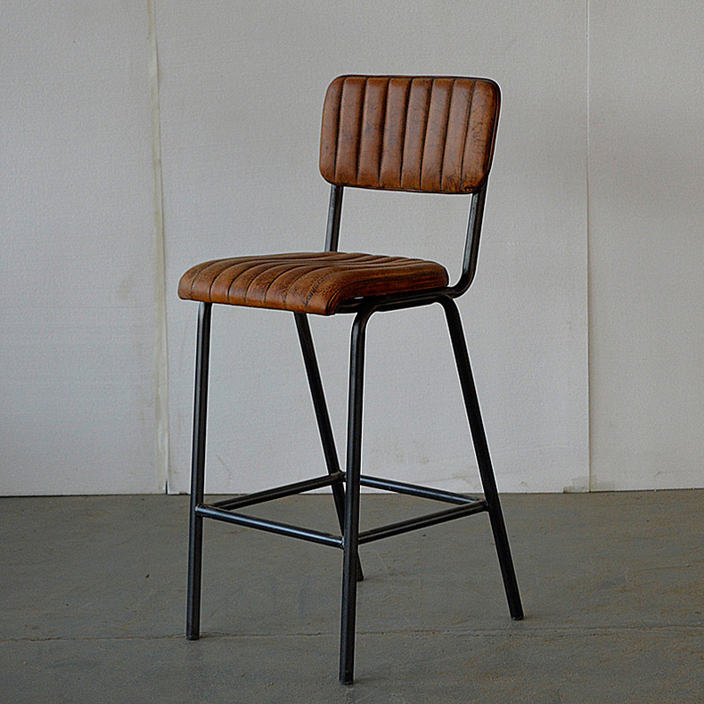 NC0213 iron leather bar stool