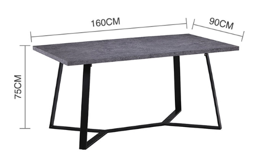 T-1039 dining room furniture steel designs MDF top dining table