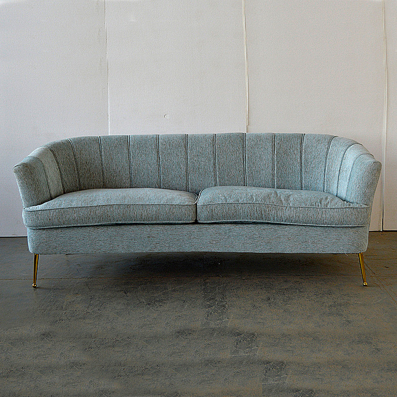 NC0337 Light blue fabric sofa for three