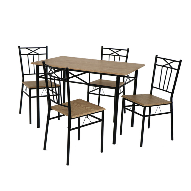 1+4 Dining Set Metal MDF Dining Table with 4 Chairs 6T-004