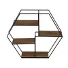 Hexagonal Ledges Decorative Frame Wall Rack