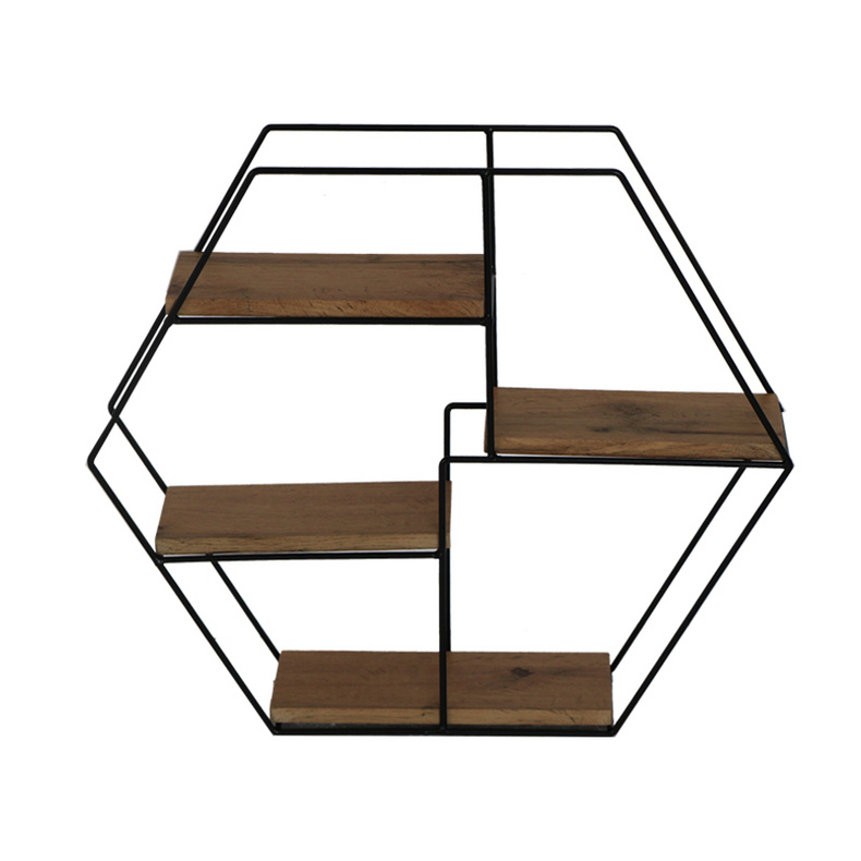 Hexagonal Ledges Decorative Frame Wall Rack