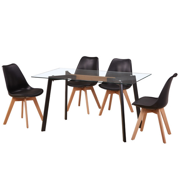 T-1044 Free Sample Cheap Modern home furniture glass dining table