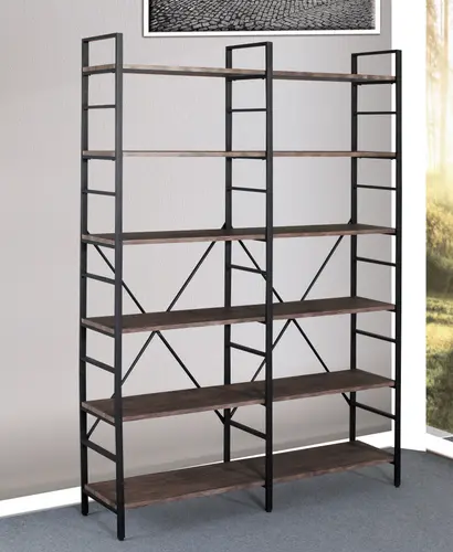 Double 6 tier shelves bookcase GS-ZW254