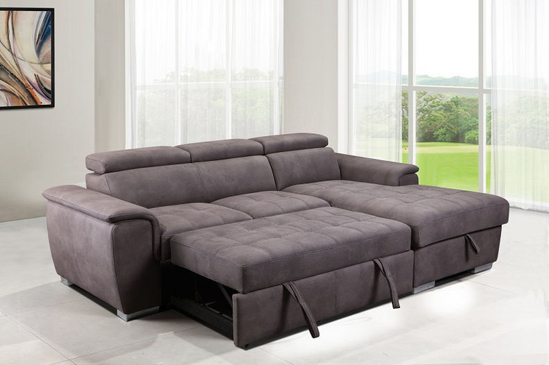 Modern Fabric Sectional Sofa Bed  #19751-L2