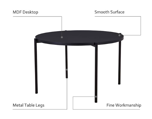 DT-05 Concise style black dining table