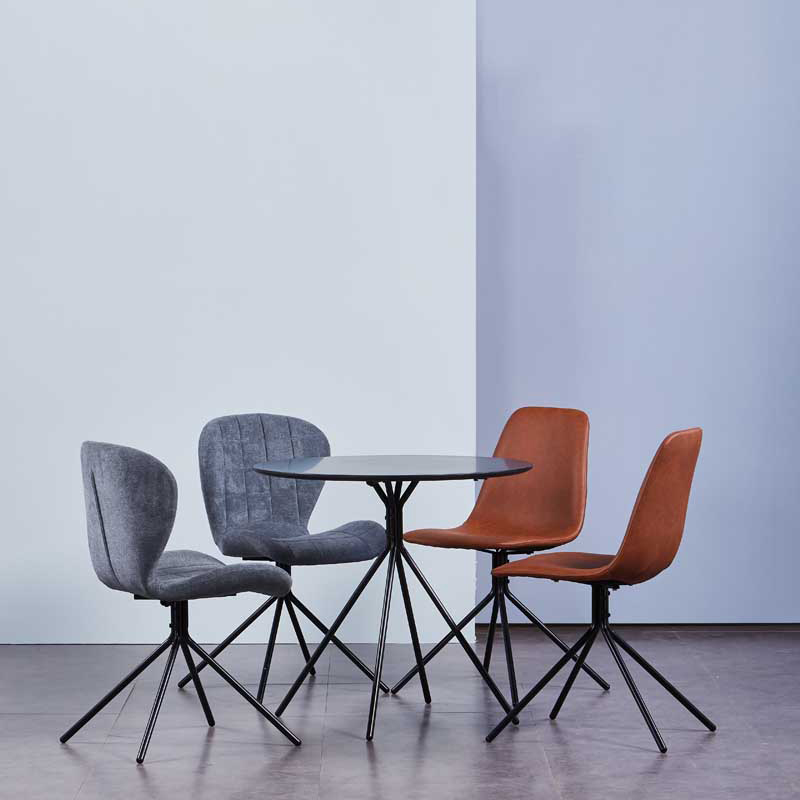 T-1076 Modern business simple office leisure desk and chair dining table furniture MDF table and chairs