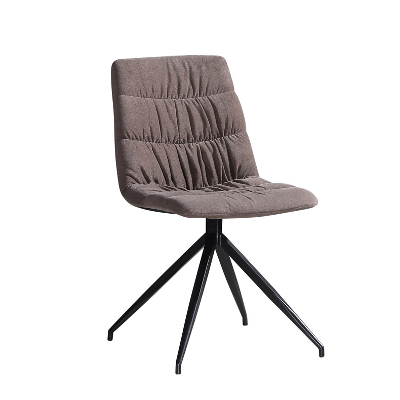 Modern Fabric And Metal Dining Chair