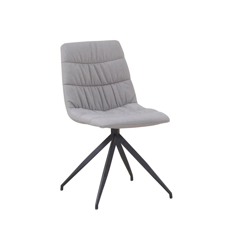 Modern Fabric And Metal Dining Chair