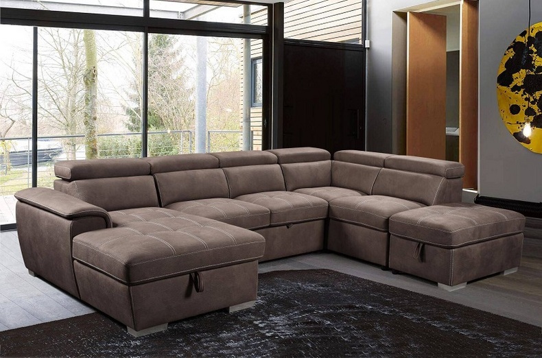 Modern Fabric Sectional sofa #19951-L4
