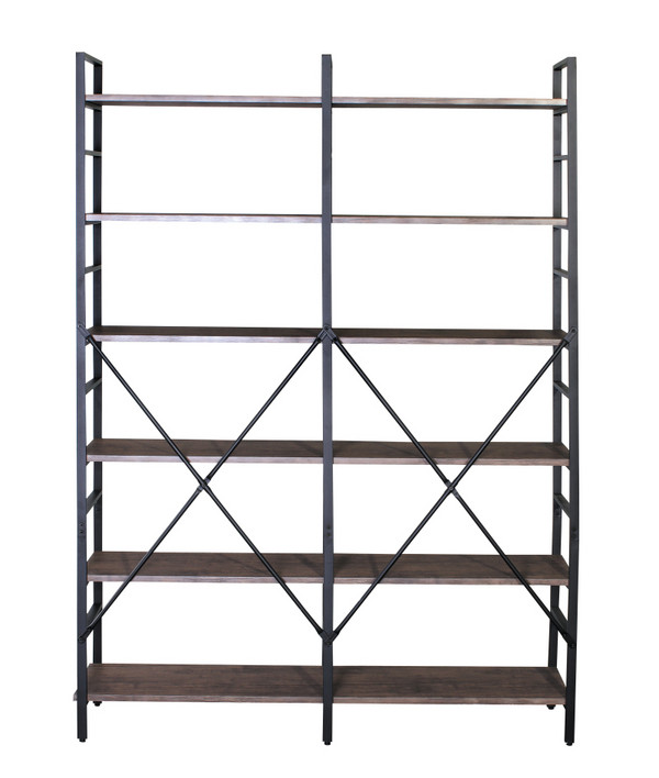 Double 6 tier shelves bookcase GS-ZW254
