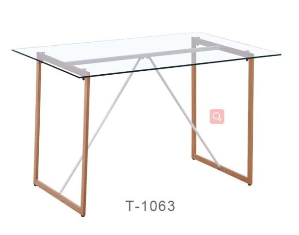 T-1063 glass dining table dining furniture 2019 glass dinning table set