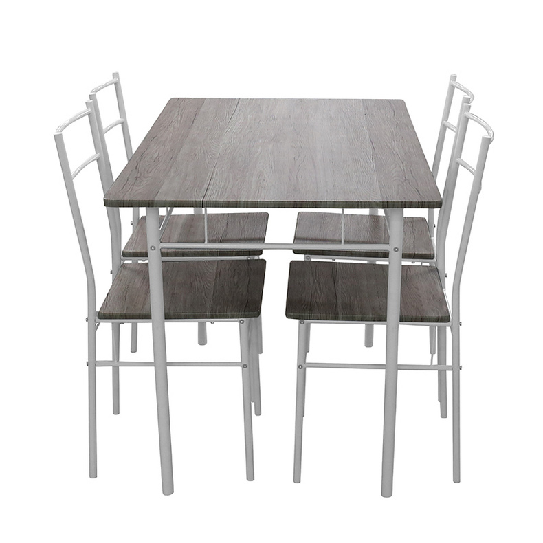 Modern 5 pieces dining room table and 4 chairs set with MDF material furniture