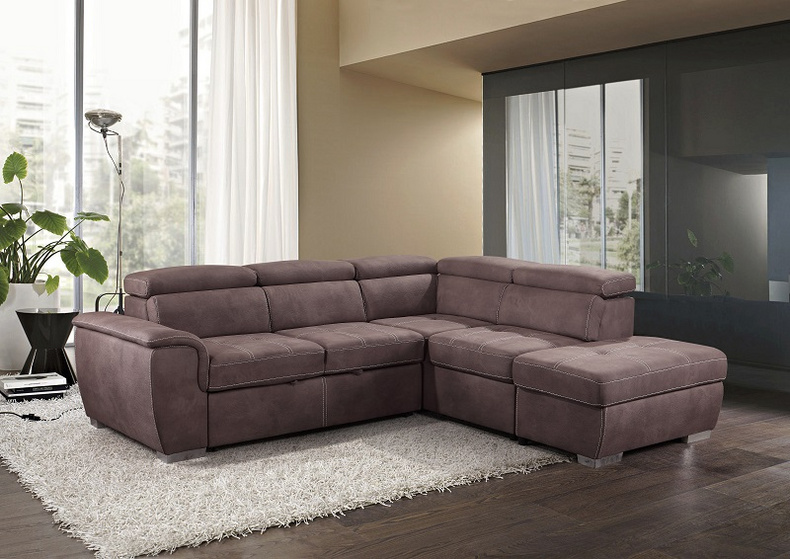 Modern Fabric Sectional Sofa with Storage Space  #19751-L3