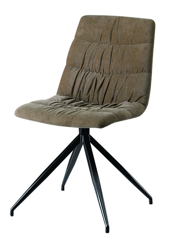 Modern Fabric And Metal Dining Chair