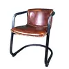 XD0072  iron leg leather dining chair