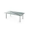 Minimalist Modern Coffee Table Tempered Glass Top Living Center Table