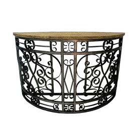 TAB OTH 17-05 iron semicircular console table