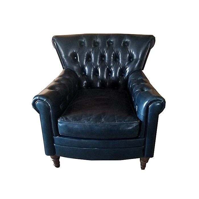 XD0002 Blue leather single sofa