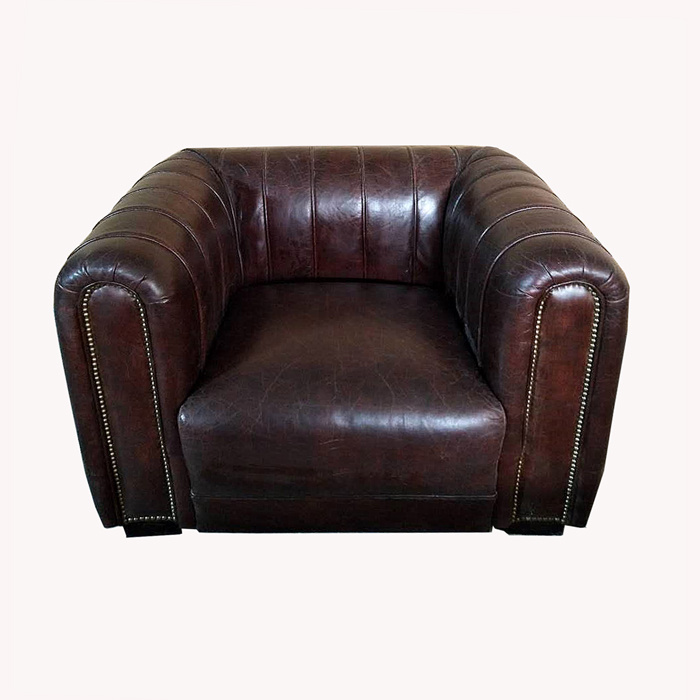 XD0096 Semi-circular leather single sofa