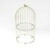 Bird cage design storage display rack metal tray dessert storage rack wire storage basket